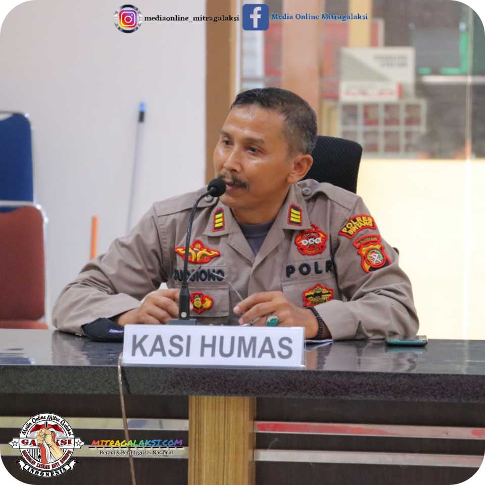 Kasi Humas Polres Sintang AKP Sudjiono, Pimpin Press Release Gangguan Kamtibmas Periode Januari sampai April 2022