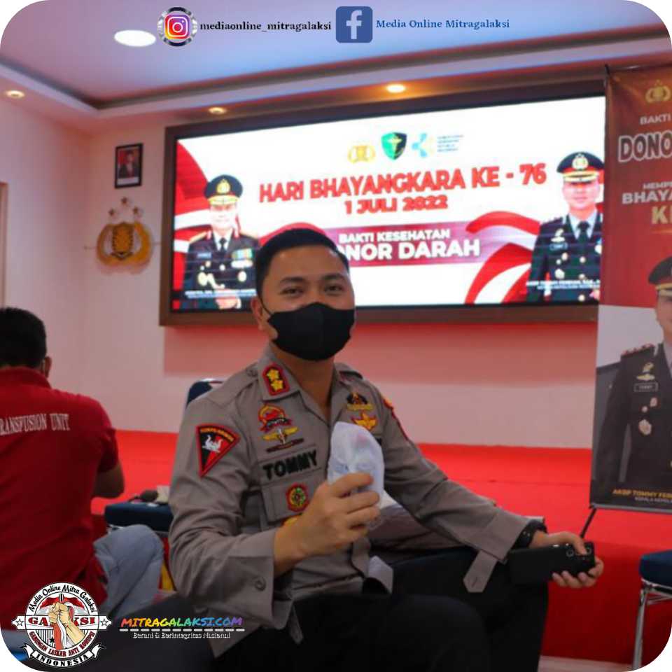 Peringati Hut Bhayangkara Ke-76, Polres Sintang Adakan Aksi Donor Darah.