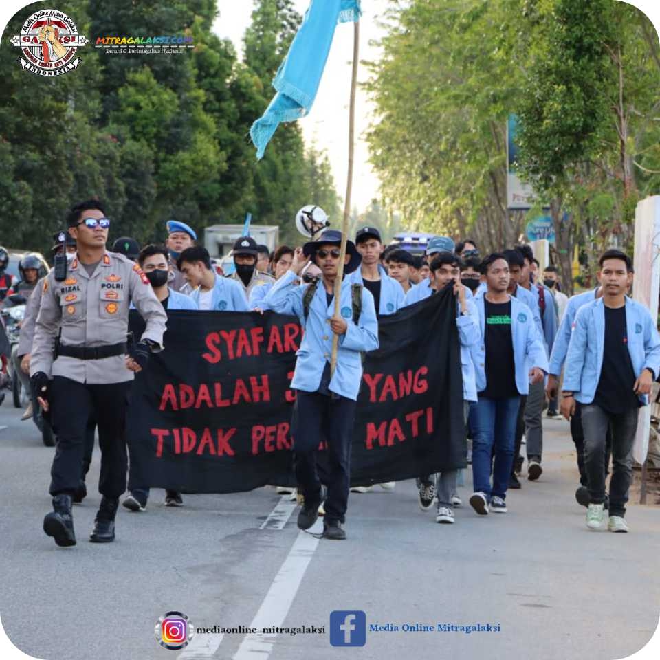 Kapolresta Pontianak, Kombes. Pol. Andi Herindra, S.I.K., Memimpin Kegiatan Pengamanan Aksi Damai dari Badan Eksekutif Mahasiswa (BEM) Politeknik Negeri Pontianak