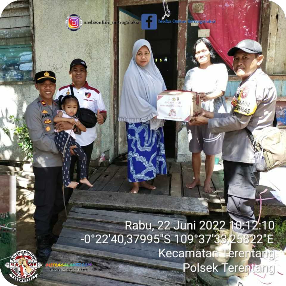 Kegiatan Bakti Sosial dan Anjangsana Polsek Terentang Dalam Rangka HUT Bhayangkara ke 76