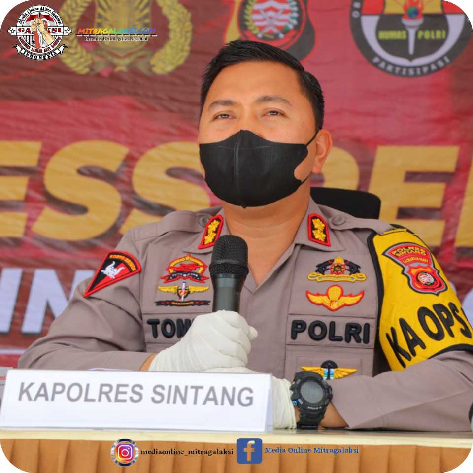 Kapolres Sintang AKBP. Tommy Ferdian, S.I.K, Gelar Press Release Kasus Pembunuhan Lansia.