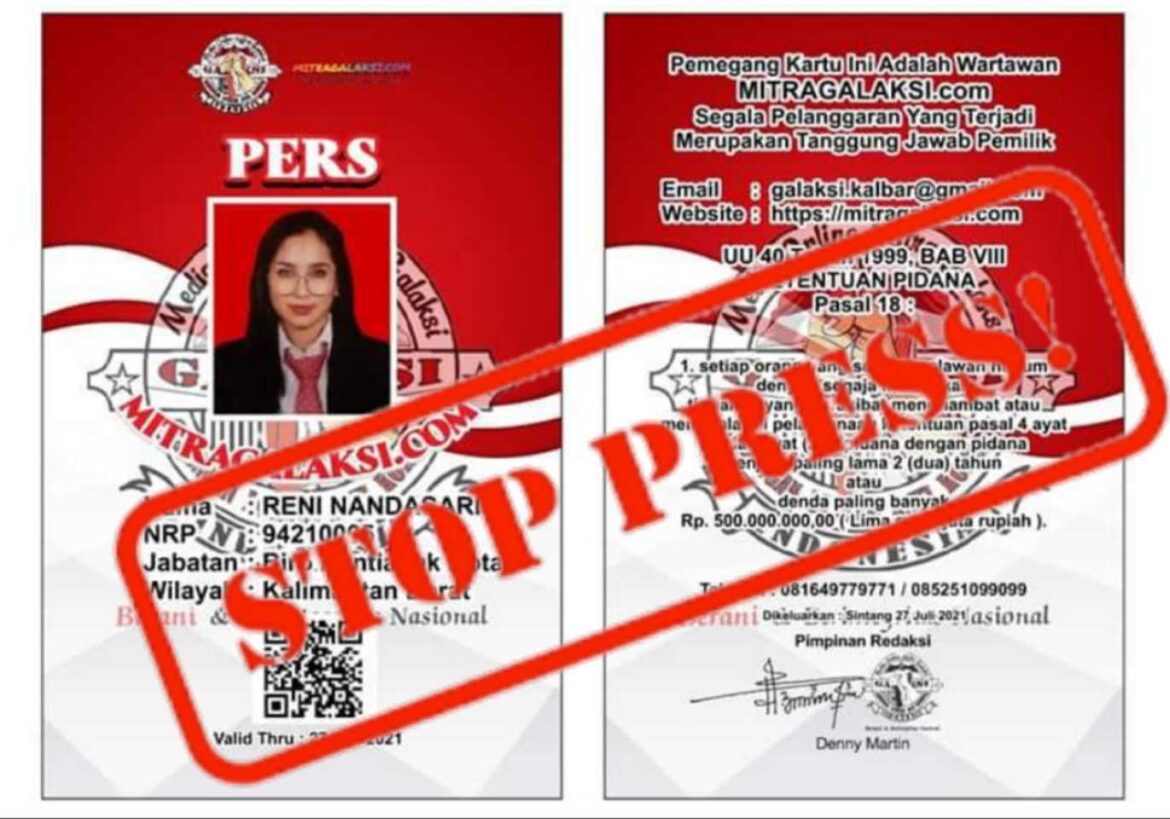 Stop Press Biro Pontianak Kota Kalimantan Barat