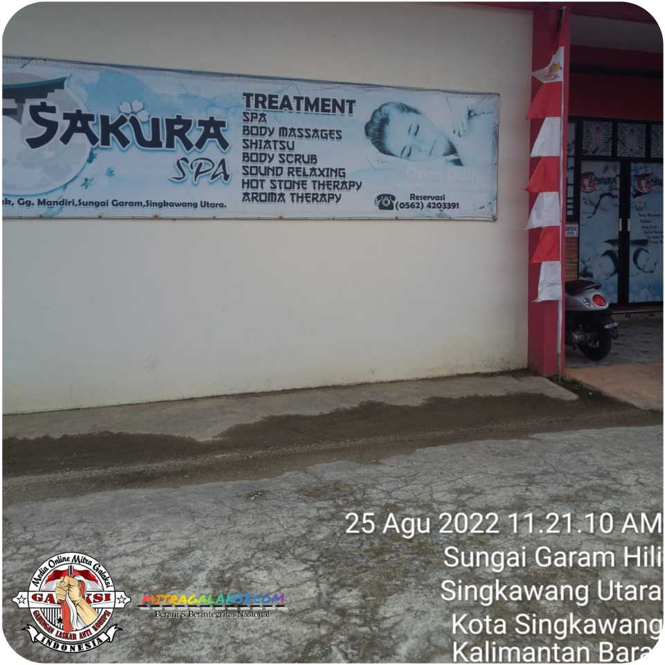 Adanya Kegiatan Pijat Plus Plus,Sakura SPA di Kota Singkawang Langgar Aturan Pemkot.