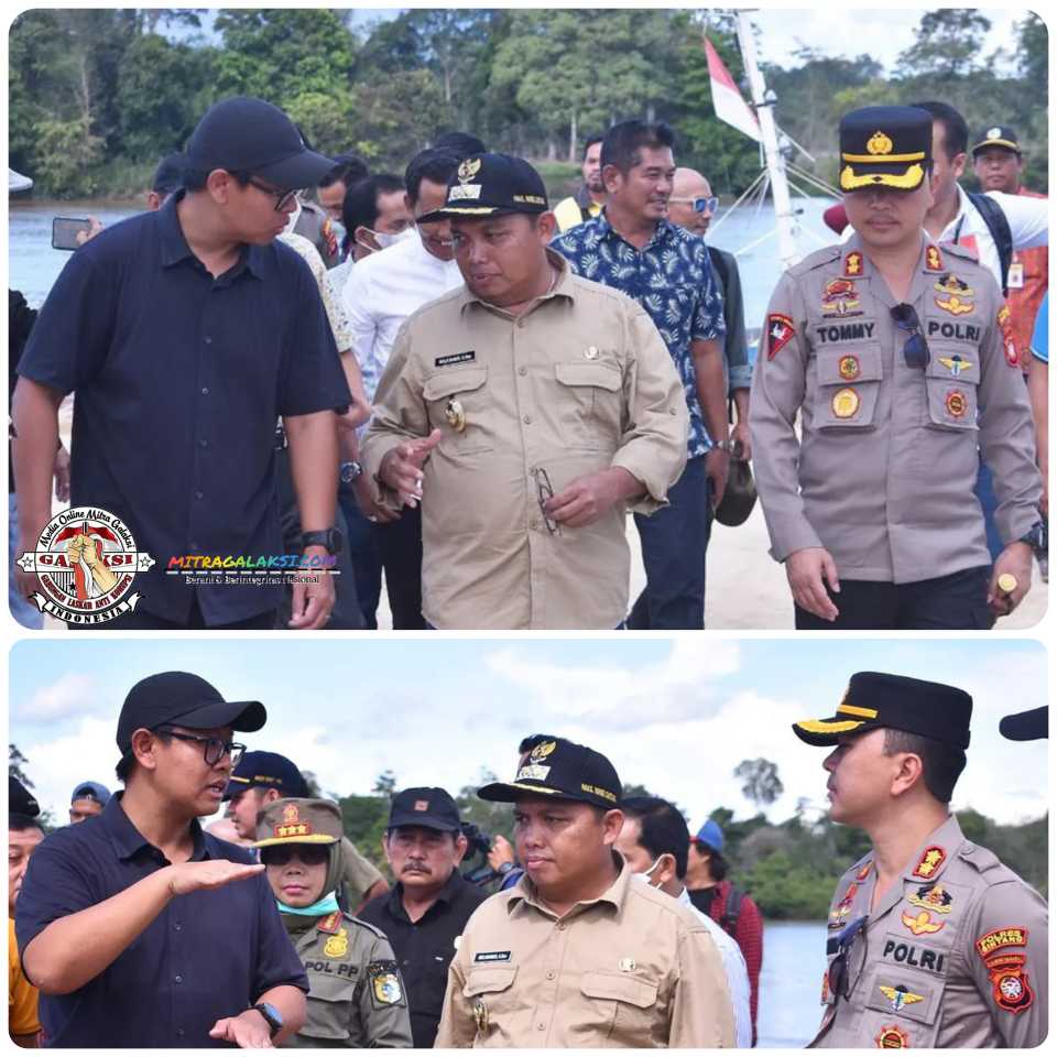 Kapolres Sintang Meninjau Lokasi Tumpahan Minyak CPO Bersama Wakil Bupati Sintang