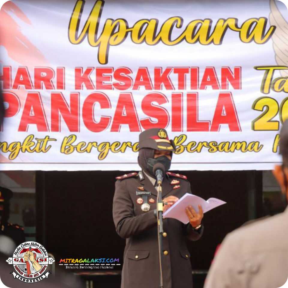 Kompol Firah Meydar Hasan, S.H, S.I.K, Pimpin Upacara Hari Kesaktian Pancasila.