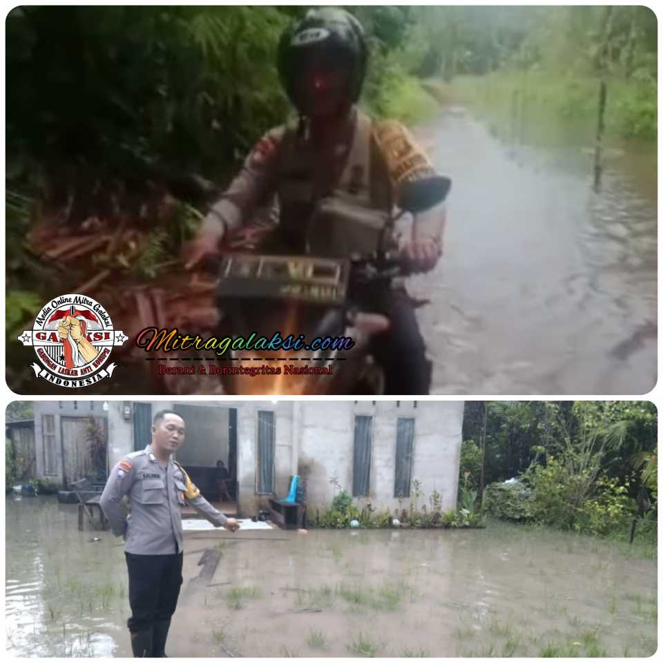 Bhabinkamtibmas Polsek Kuala mandor B Bripka Kaldius, Sambangi Warga yang Berdampak Banjir.