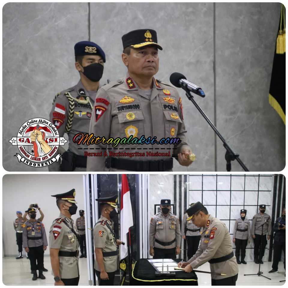 Kapolda Kalbar Pimpin Pelaksanaan Serah Terima Jabatan 5 Pejabat Utama dan 8 Kapolresnya.