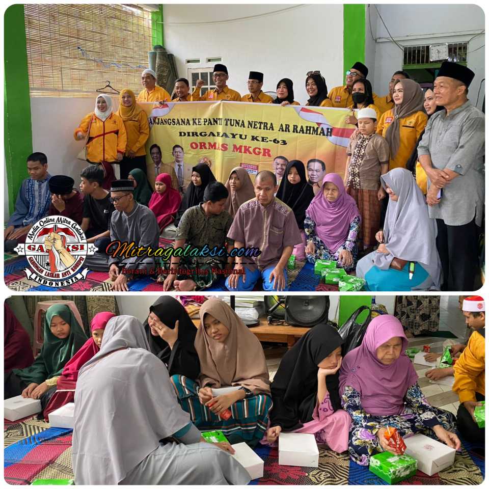 HUT 63, MKGR Kalbar Anjangsana ke Pondok Tahfidz Tunanetra Arrahmah Pontianak.