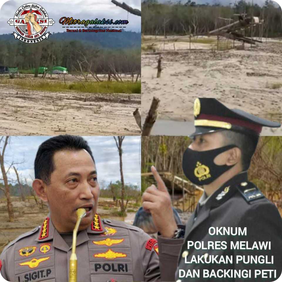 Coreng Nama Institusi, Oknum Polres Melawi Inisial (O) Lakukan Pungli Dan Backingi PETI Harus Di Pecat.