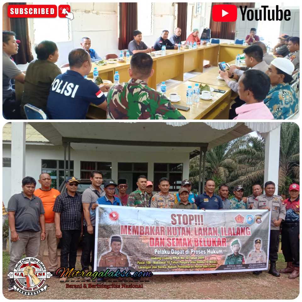 Rapat Kordinasi Porkopincam Bersama PT BPK Bumi Pratama Khatulistiwa,Dalam Upaya Penanggulangan Karhutla.