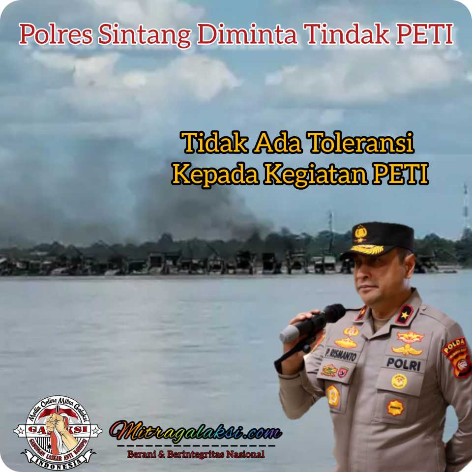 Abaikan Instruksi Kapolda, Polres Sintang Diminta Tangkap Pengurus Tambang PETI Sungai Bernama Asmidi.