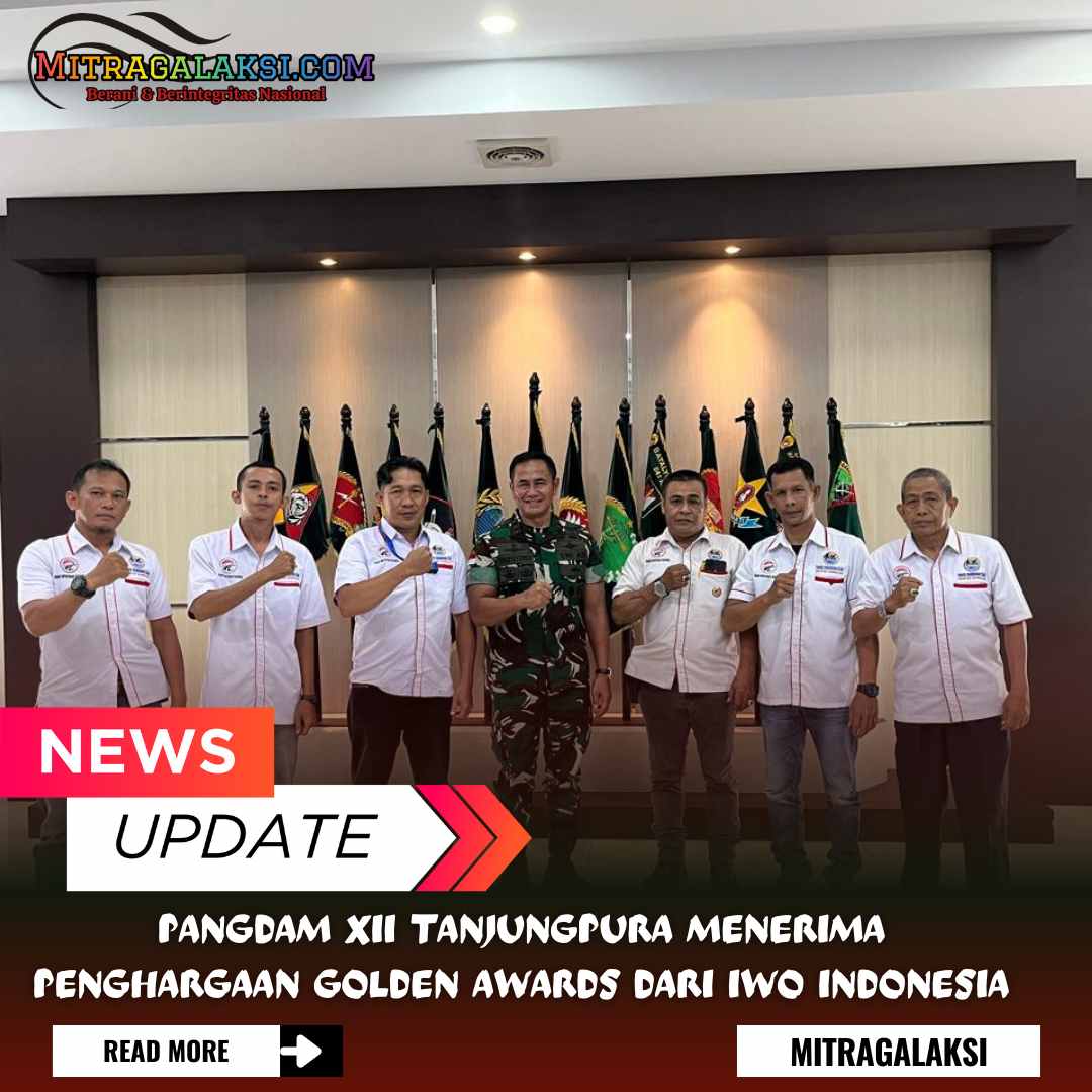 Pangdam XII Tanjungpura Menerima Penghargaan Golden Awards dari IWO Indonesia